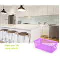 Rangement de panier de cuisine en plastique écologique multi-usages avec poignée